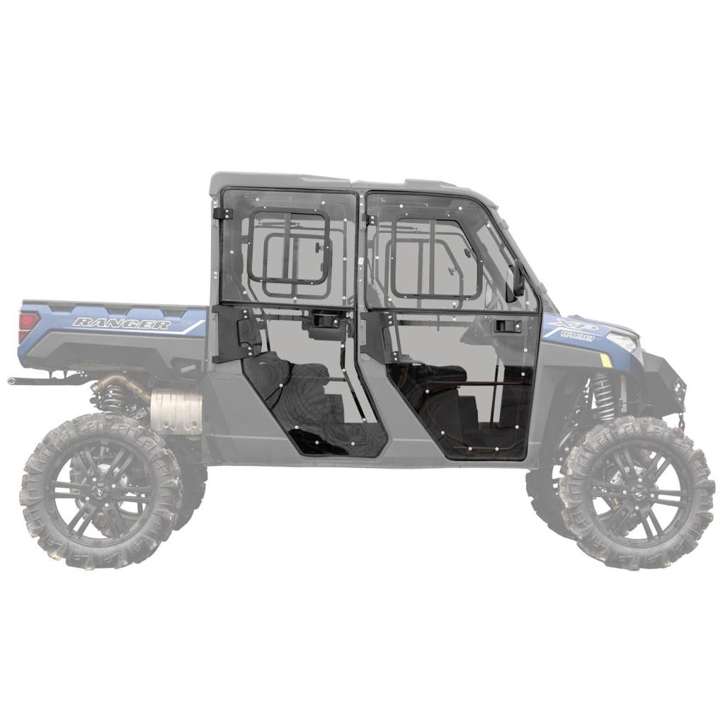 SuperATV Polaris Ranger XP 1000 Crew Convertible Cab Enclosure Doors - MojoMotoSport.com