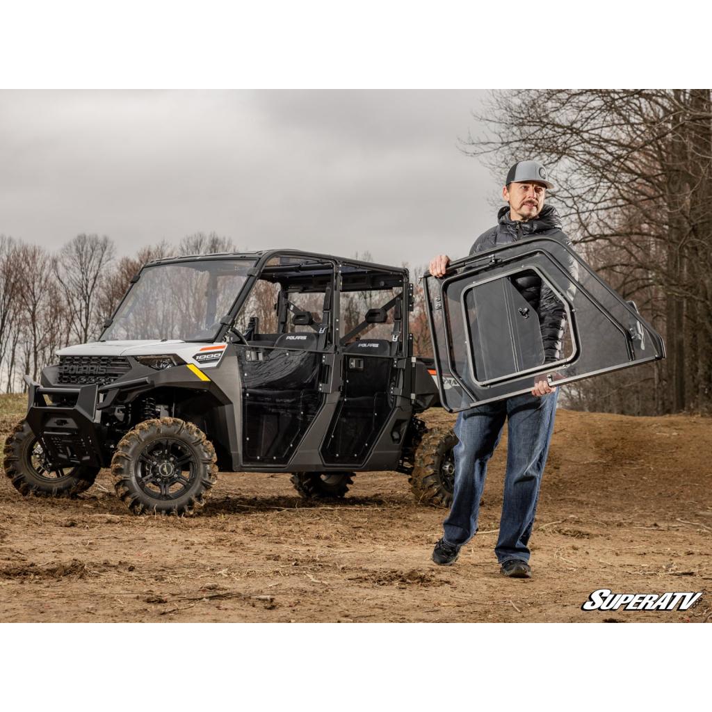 SuperATV Polaris Ranger XP 1000 Crew Convertible Cab Enclosure Doors - MojoMotoSport.com
