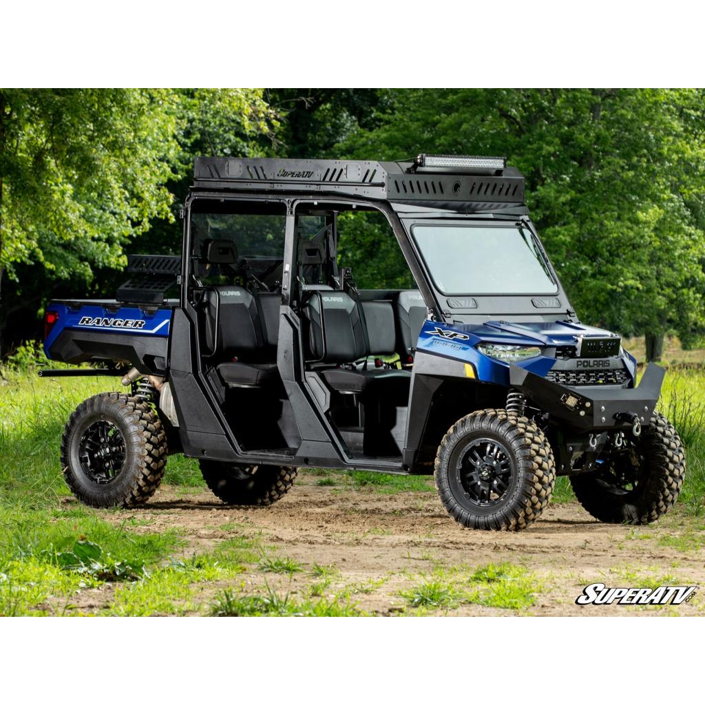 SuperATV Polaris Ranger XP 1000 Flip Down Glass Windshield - MojoMotoSport.com