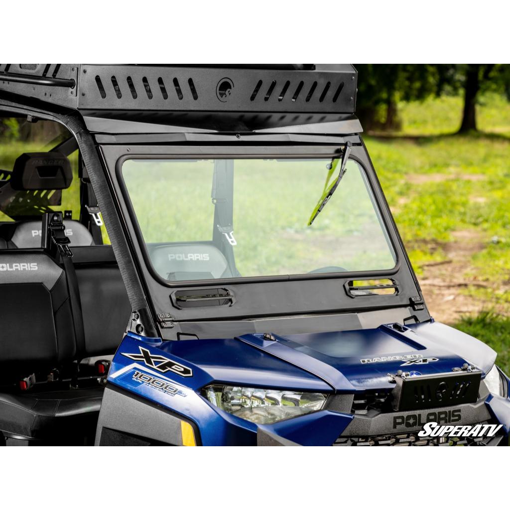 SuperATV Polaris Ranger XP 1000 Flip Down Glass Windshield - MojoMotoSport.com