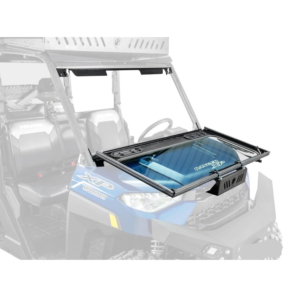 SuperATV Polaris Ranger XP 1000 Flip Down Glass Windshield - MojoMotoSport.com