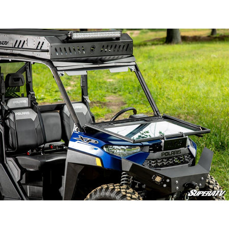 SuperATV Polaris Ranger XP 1000 Flip Down Glass Windshield - MojoMotoSport.com