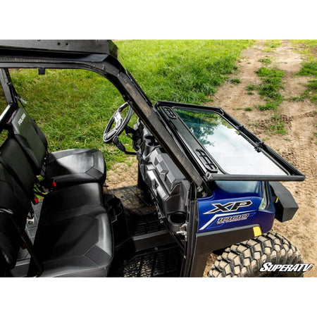SuperATV Polaris Ranger XP 1000 Flip Down Glass Windshield - MojoMotoSport.com