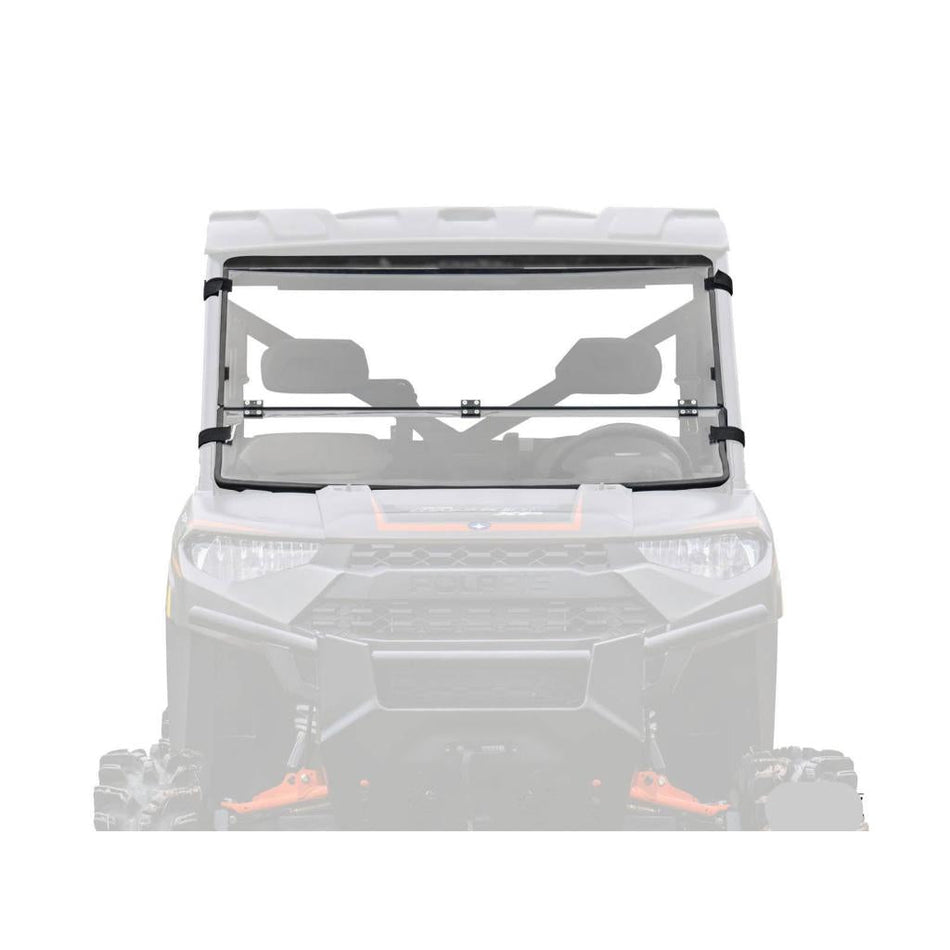 SuperATV Polaris Ranger XP 1000 Scratch Resistant Flip Down Windshield - MojoMotoSport.com