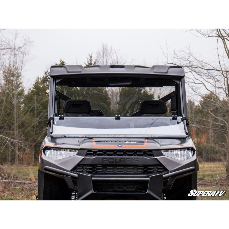 SuperATV Polaris Ranger XP 1000 Scratch Resistant Flip Down Windshield - MojoMotoSport.com
