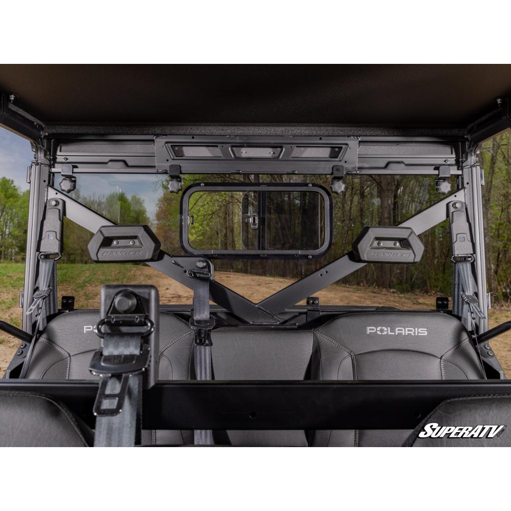 SuperATV Polaris Ranger XP 1000 Sliding Rear Windshield - MojoMotoSport.com