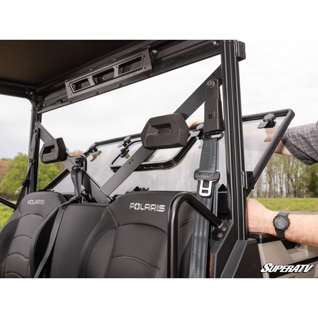 SuperATV Polaris Ranger XP 1000 Sliding Rear Windshield - MojoMotoSport.com