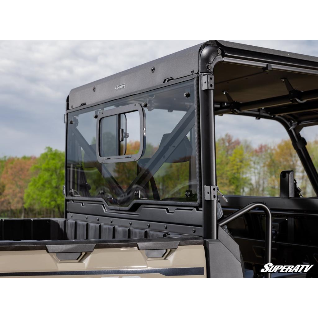 SuperATV Polaris Ranger XP 1000 Sliding Rear Windshield - MojoMotoSport.com