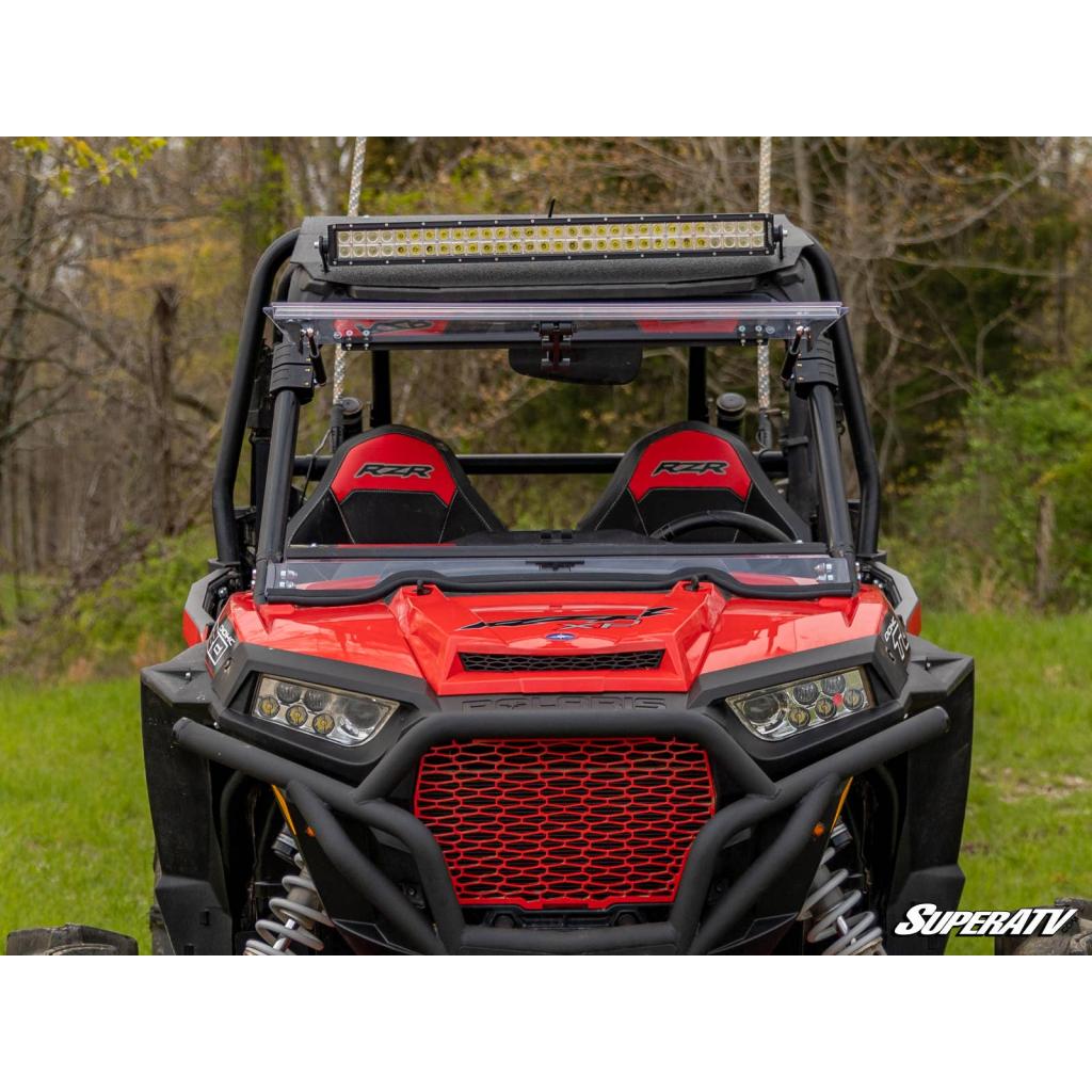 SuperATV Polaris RZR 1000 XP Scratch - Resistant Flip Windshield - MojoMotoSport.com