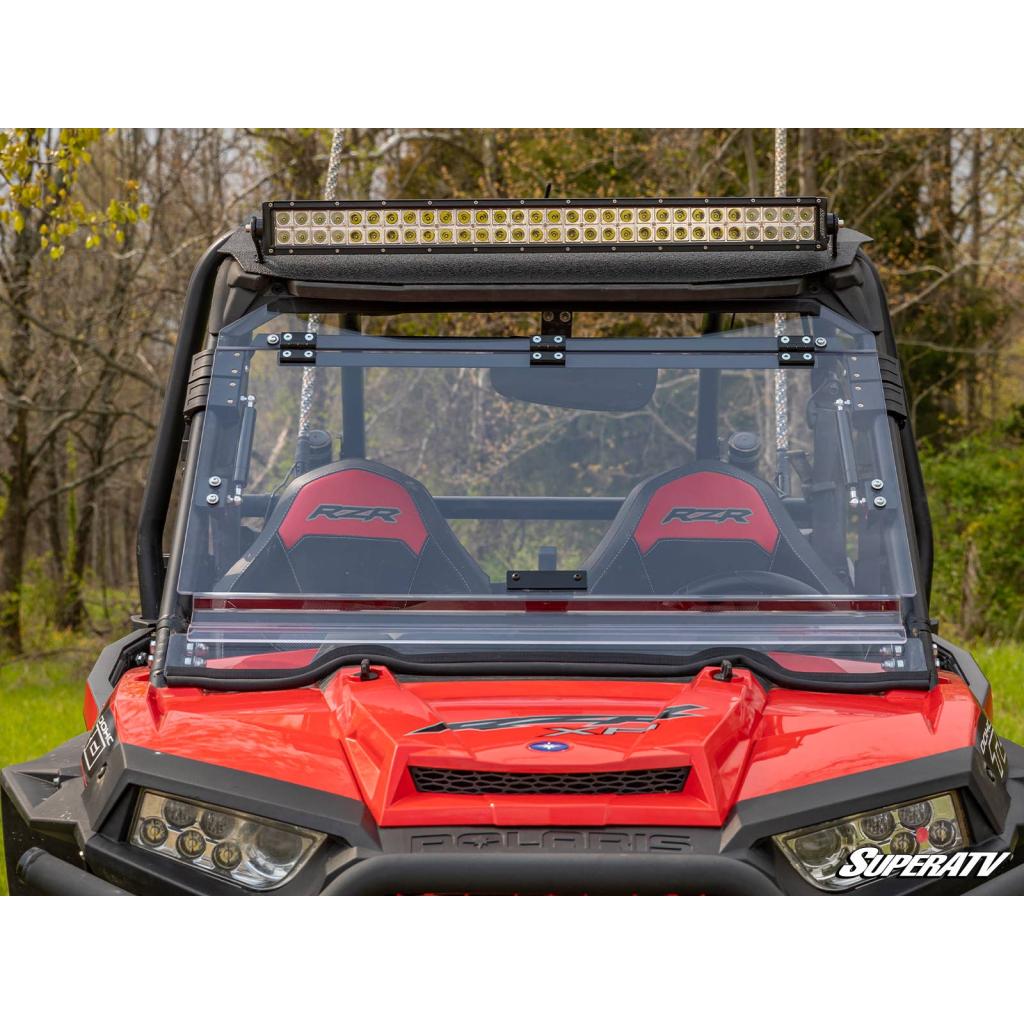 SuperATV Polaris RZR 1000 XP Scratch - Resistant Flip Windshield - MojoMotoSport.com