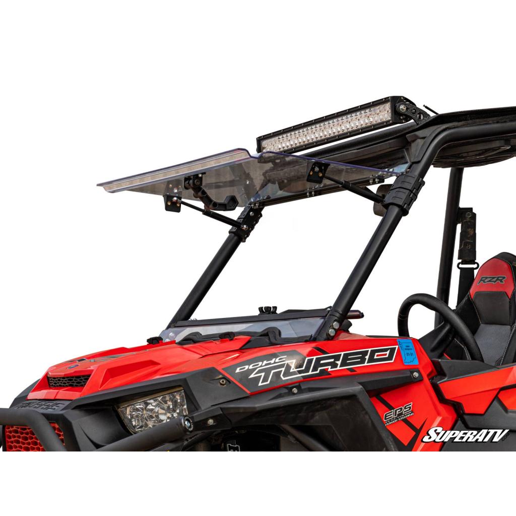SuperATV Polaris RZR 1000 XP Scratch - Resistant Flip Windshield - MojoMotoSport.com