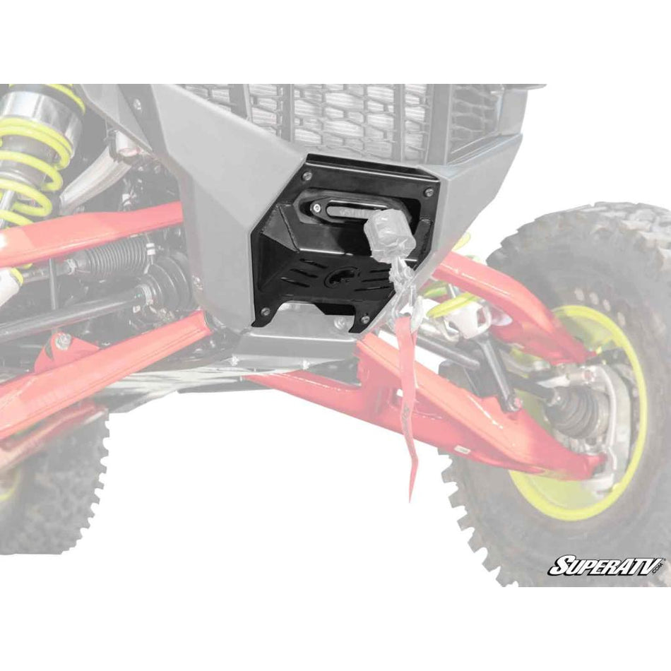 SuperATV Polaris RZR Pro R Winch Mounting Plate - MojoMotoSport.com