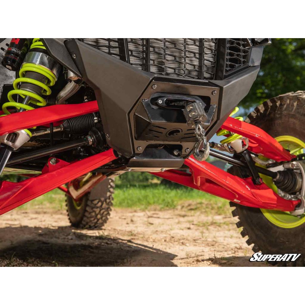 SuperATV Polaris RZR Pro R Winch Mounting Plate - MojoMotoSport.com
