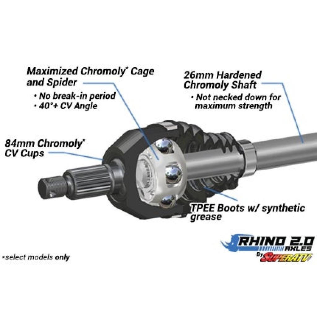SuperATV Polaris RZR PRO XP Long Travel Axle - Rhino 2.0 - MojoMotoSport.com