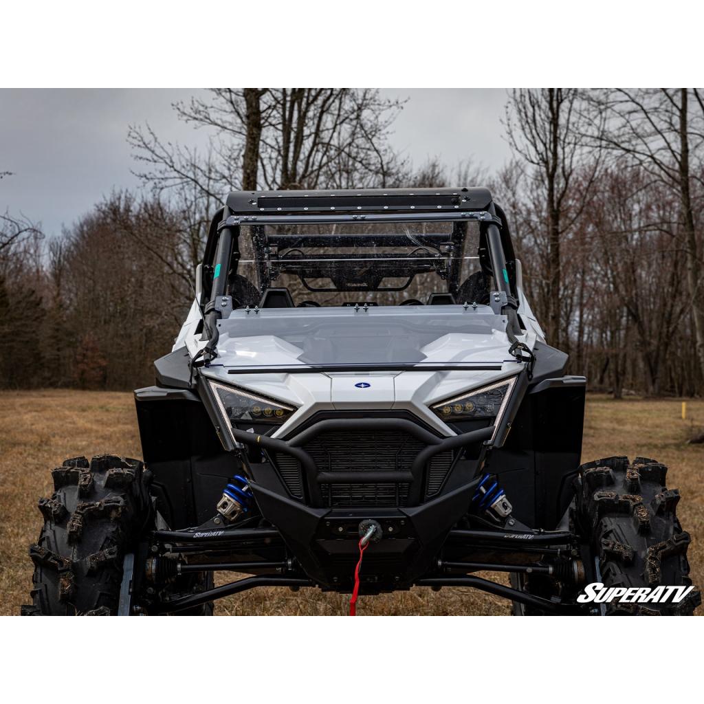 SuperATV Polaris RZR PRO XP Scratch Resistant Flip Down Windshield - MojoMotoSport.com