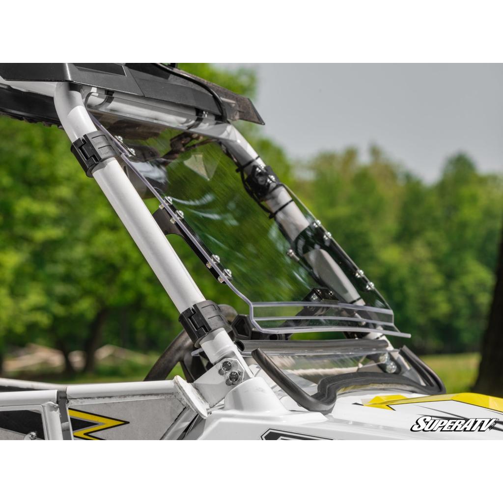 SuperATV Polaris RZR Scratch Resistant Flip Windshield - MojoMotoSport.com