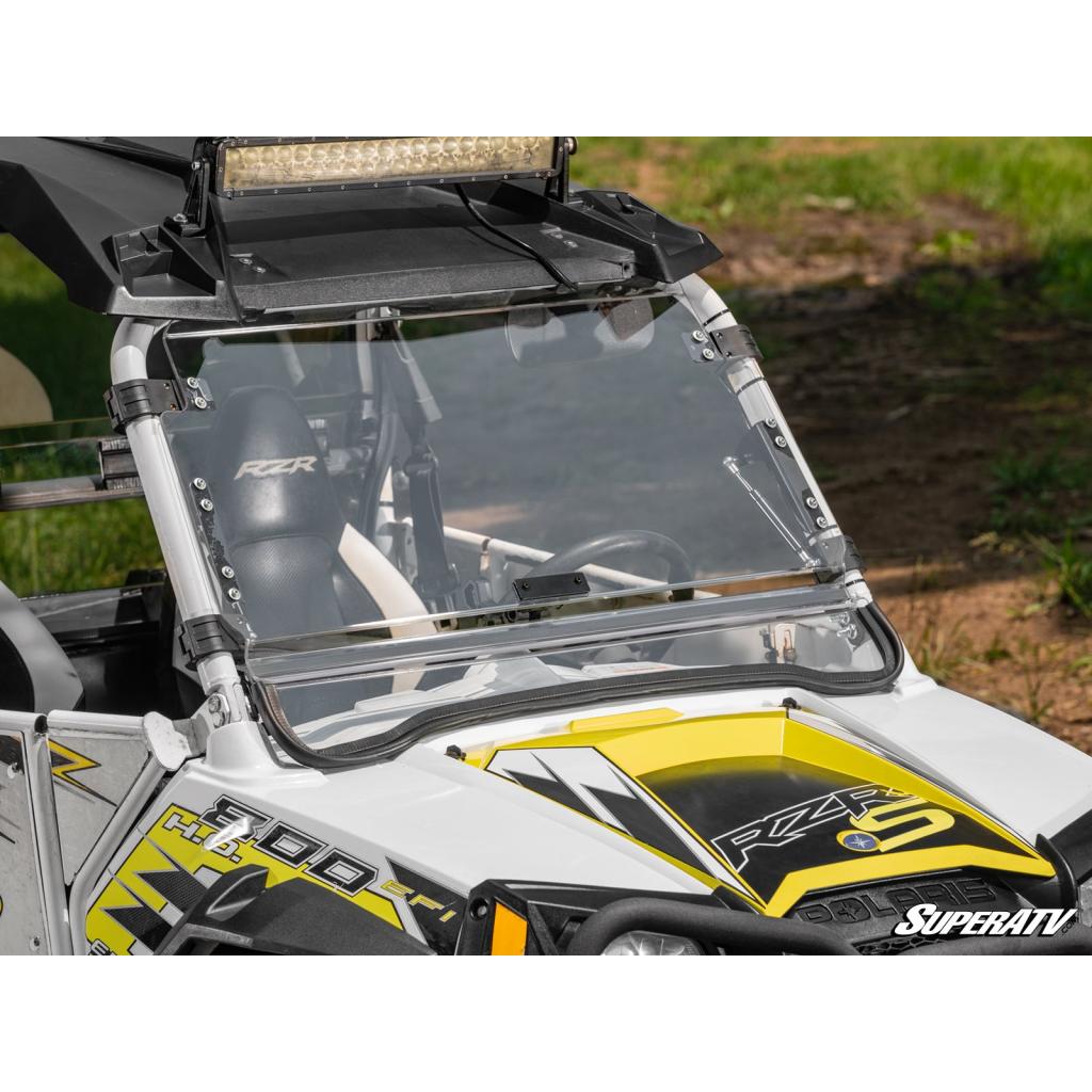 SuperATV Polaris RZR Scratch Resistant Flip Windshield - MojoMotoSport.com