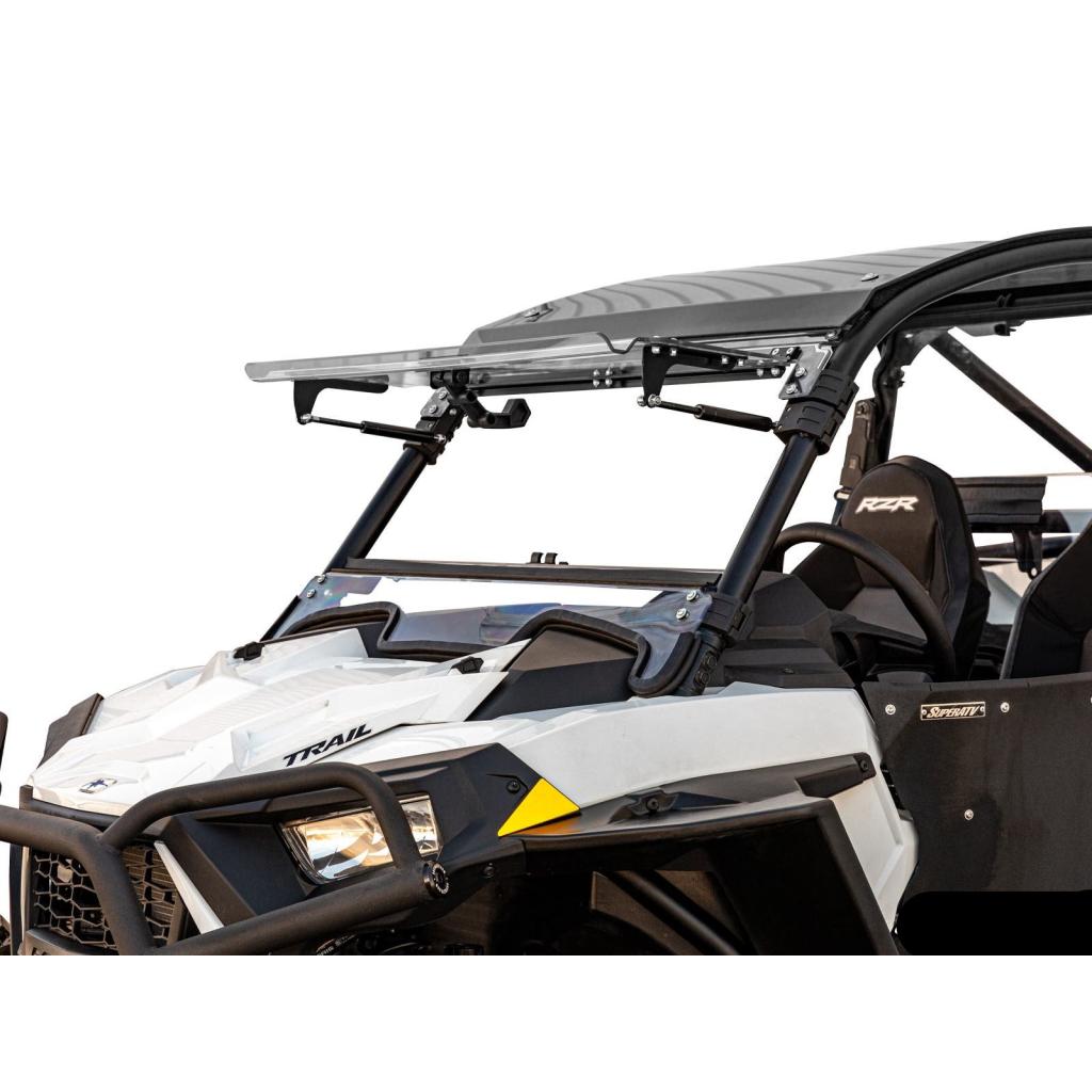 SuperATV Polaris RZR Trail 900 Scratch - Resistant Flip Windshield - MojoMotoSport.com