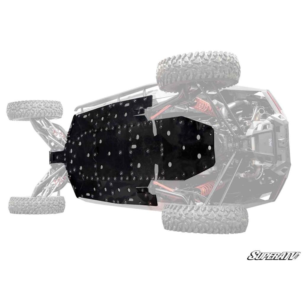 SuperATV Polaris RZR Turbo R 4 Full Skid Plate - MojoMotoSport.com
