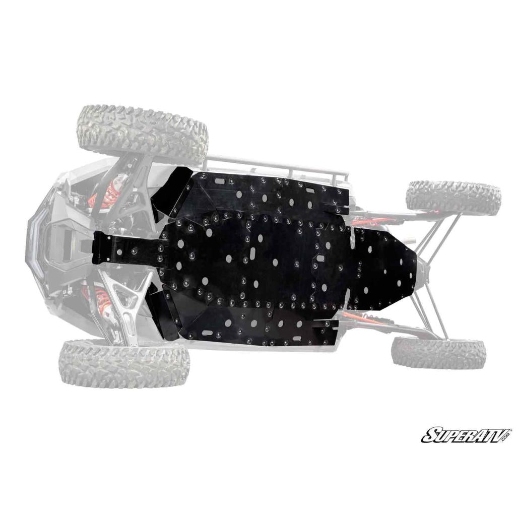 SuperATV Polaris RZR Turbo R 4 Full Skid Plate - MojoMotoSport.com
