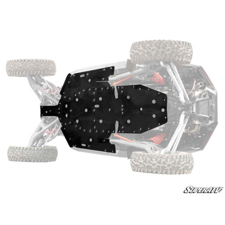 SuperATV Polaris RZR Turbo R Full Skid Plate - MojoMotoSport.com