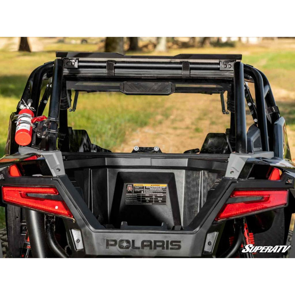 SuperATV Polaris RZR Turbo R Rear Vented Windshield - MojoMotoSport.com