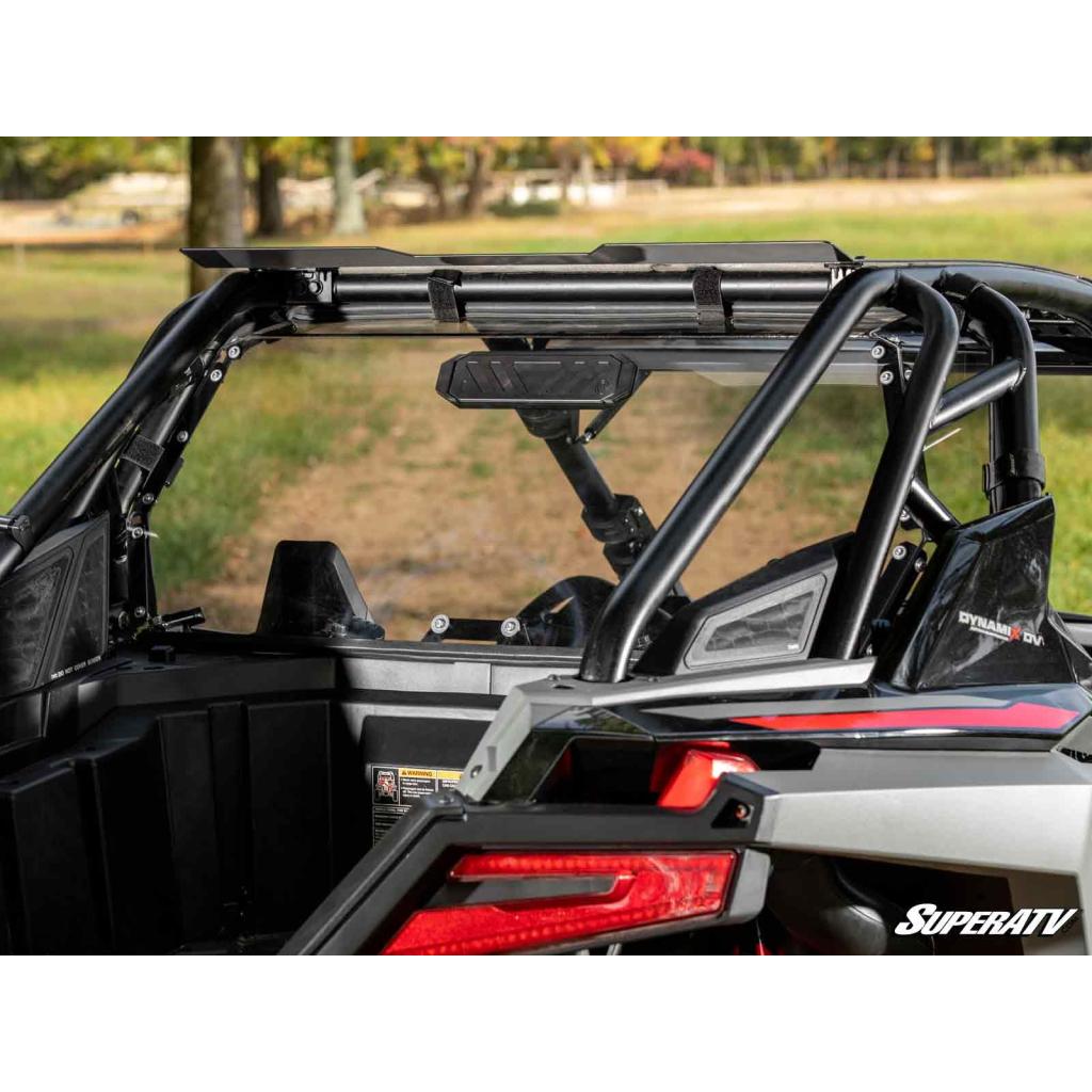 SuperATV Polaris RZR Turbo R Rear Vented Windshield - MojoMotoSport.com