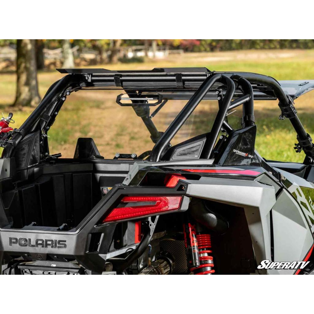 SuperATV Polaris RZR Turbo R Rear Vented Windshield - MojoMotoSport.com
