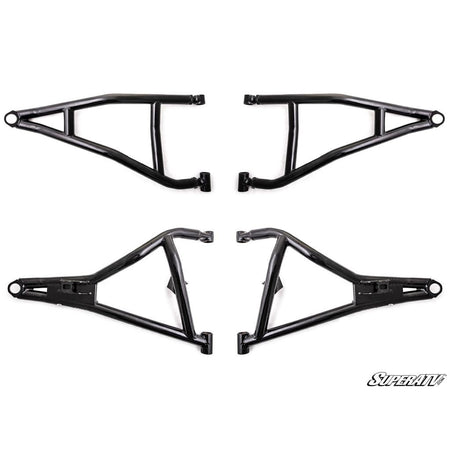 SuperATV Polaris RZR Turbo S High Clearance 1.5" Offset A - Arms - MojoMotoSport.com
