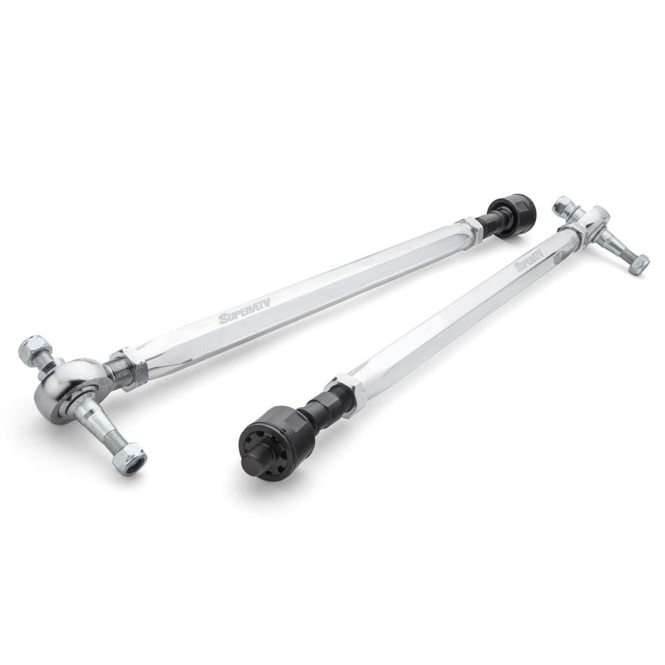 SuperATV Polaris RZR Turbo S RackBoss 2.0 Billet Aluminum Hex Tie Rod Kit - MojoMotoSport.com