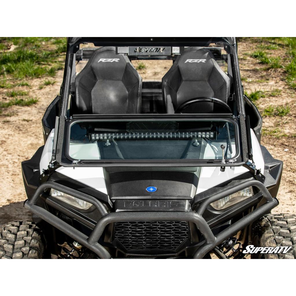 SuperATV Polaris RZR XP 1000 Flip Down Glass Windshield - MojoMotoSport.com