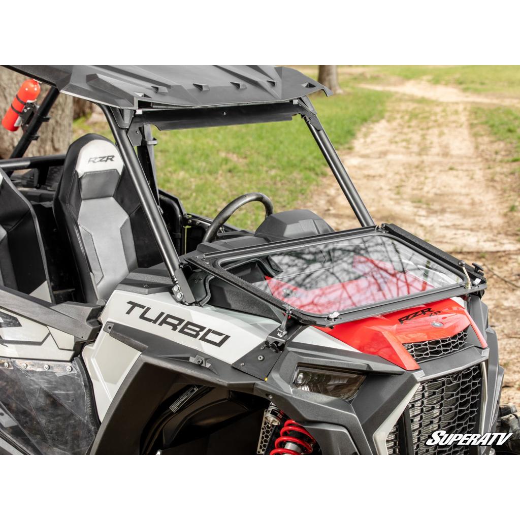 SuperATV Polaris RZR XP 1000 Flip Down Glass Windshield - MojoMotoSport.com