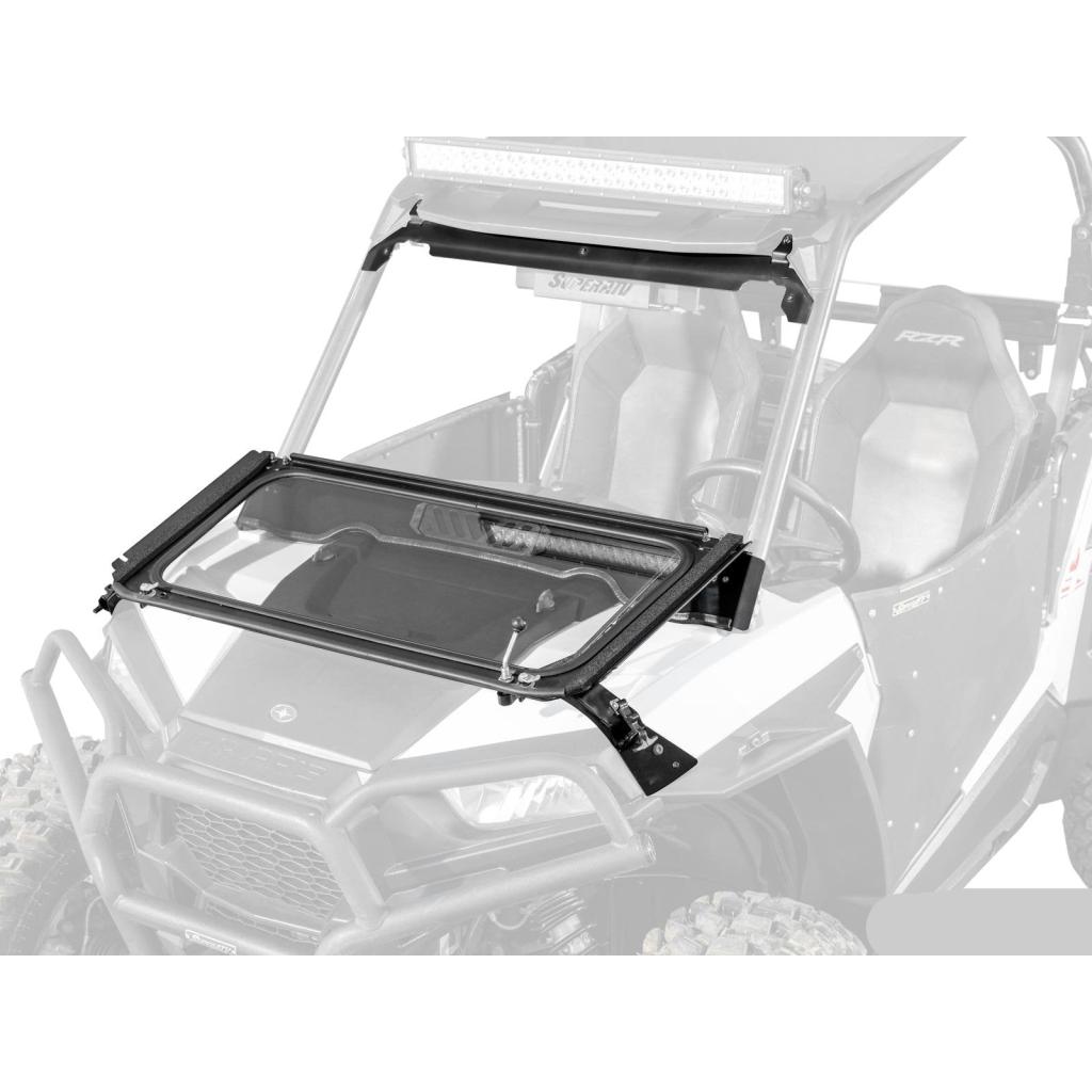 SuperATV Polaris RZR XP 1000 Flip Down Glass Windshield - MojoMotoSport.com
