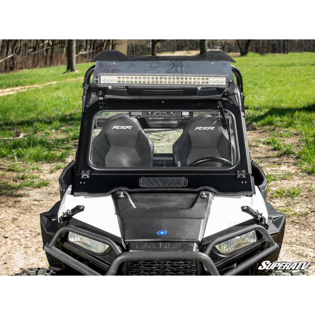 SuperATV Polaris RZR XP 1000 Flip Down Glass Windshield - MojoMotoSport.com