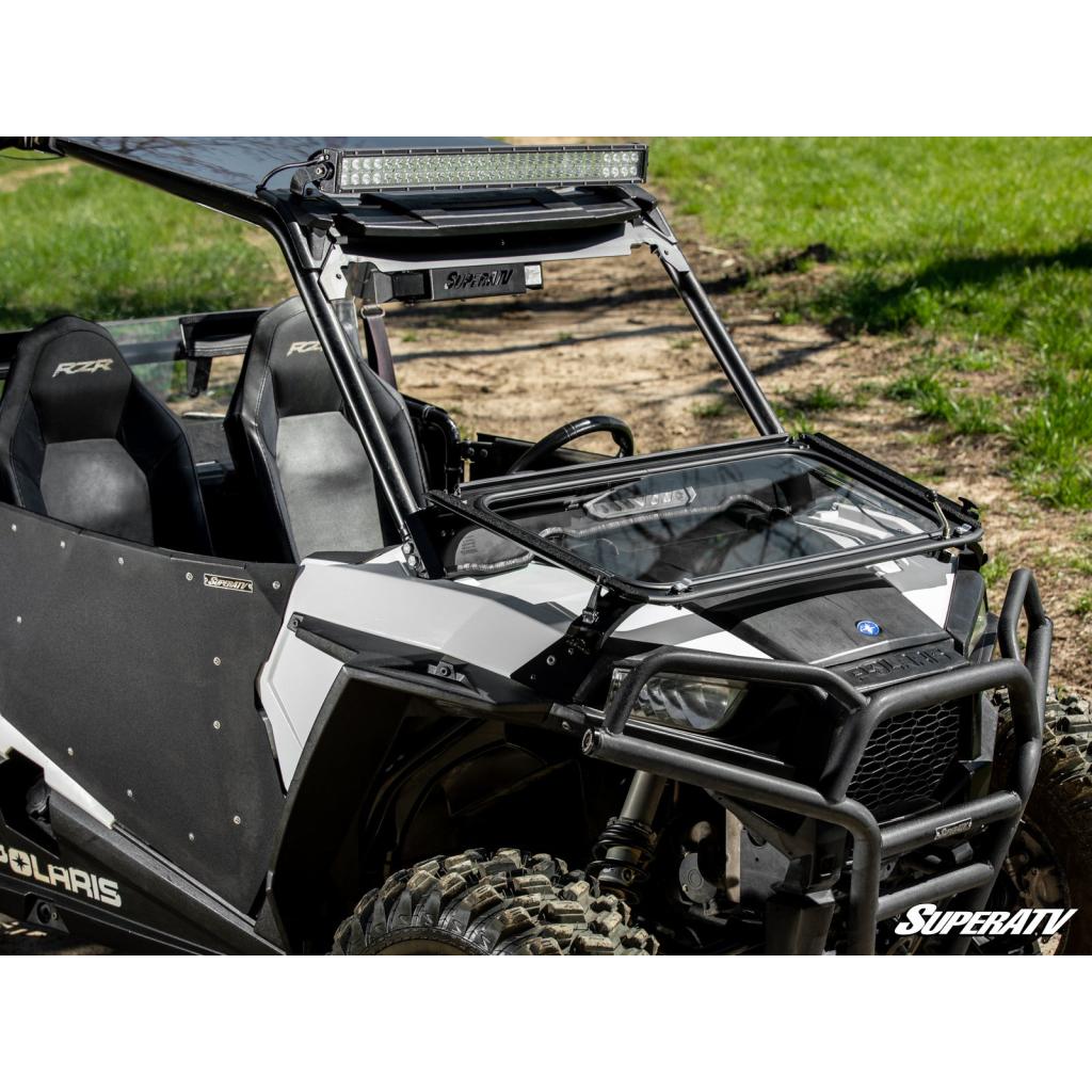 SuperATV Polaris RZR XP 1000 Flip Down Glass Windshield - MojoMotoSport.com