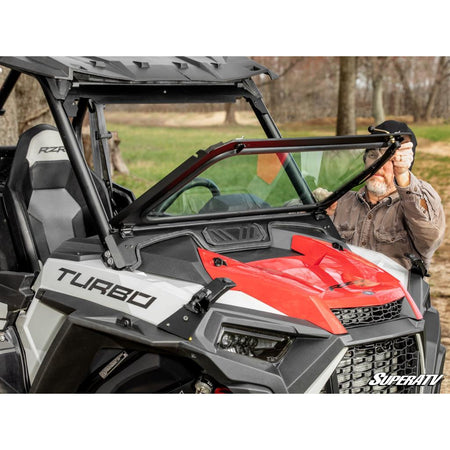 SuperATV Polaris RZR XP 1000 Flip Down Glass Windshield - MojoMotoSport.com