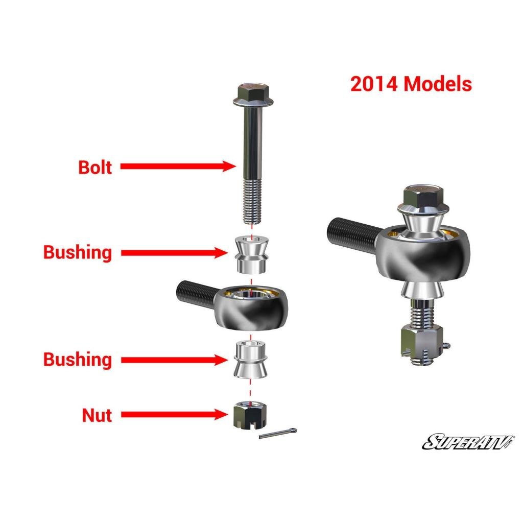 SuperATV Polaris RZR XP 1000 Z - Bend Tie Rod Kit - Replacement for SuperATV Lift Kits - MojoMotoSport.com