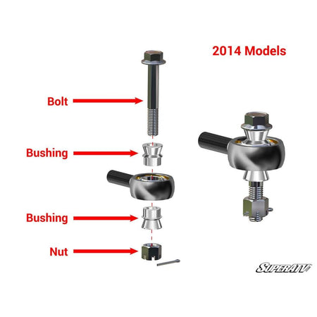 SuperATV Polaris RZR XP 1000 Z - Bend Tie Rod Kit - Replacement for SuperATV Lift Kits - MojoMotoSport.com