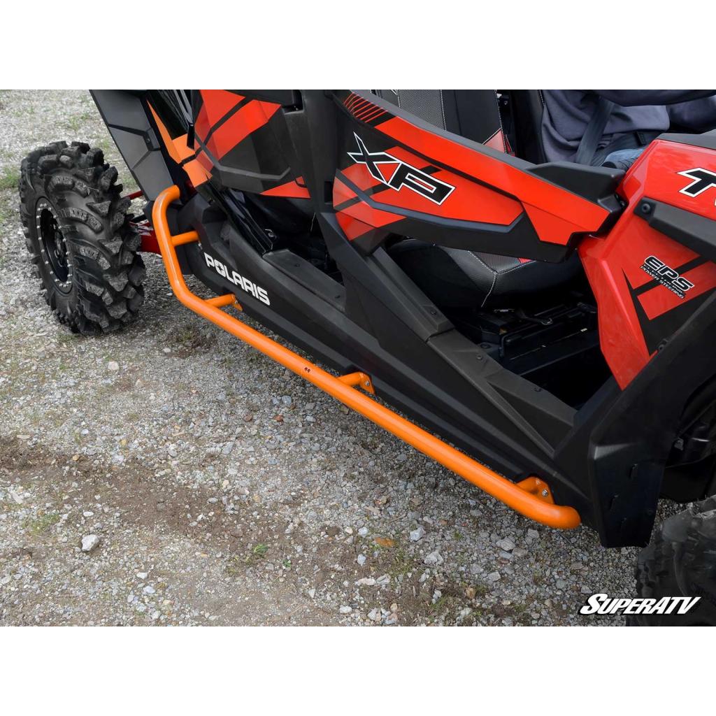 SuperATV Polaris RZR XP 4 1000 Rock Sliding Nerf Bars - MojoMotoSport.com