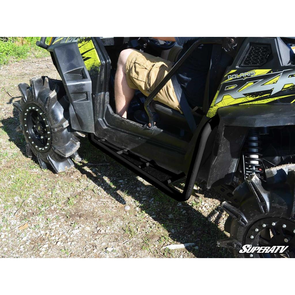 SuperATV Polaris RZR XP 900 Heavy Duty Rock Sliding Nerf Bars - MojoMotoSport.com
