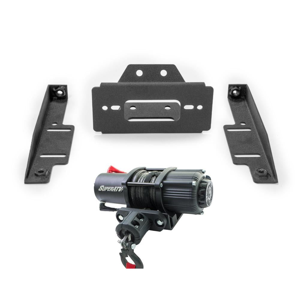 SuperATV Polaris RZR XP 900 Winch Mounting Plate - MojoMotoSport.com