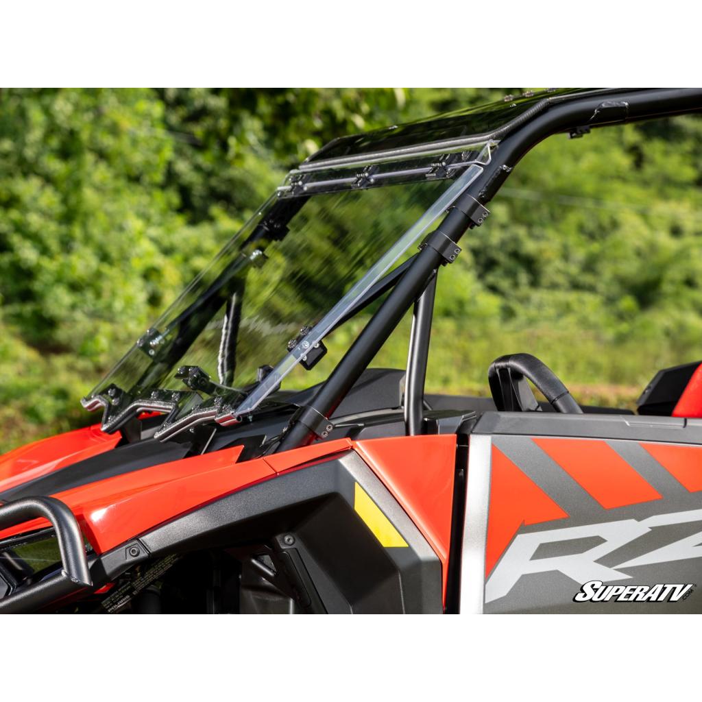 SuperATV Polaris RZR XP Scratch - Resistant Flip Windshield - MojoMotoSport.com