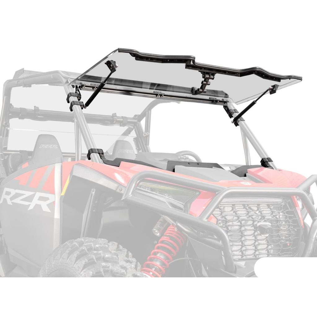 SuperATV Polaris RZR XP Scratch - Resistant Flip Windshield - MojoMotoSport.com