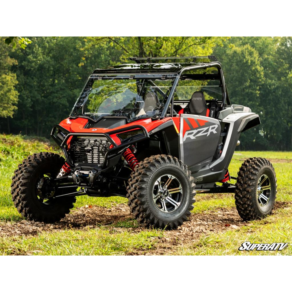 SuperATV Polaris RZR XP Scratch - Resistant Flip Windshield - MojoMotoSport.com
