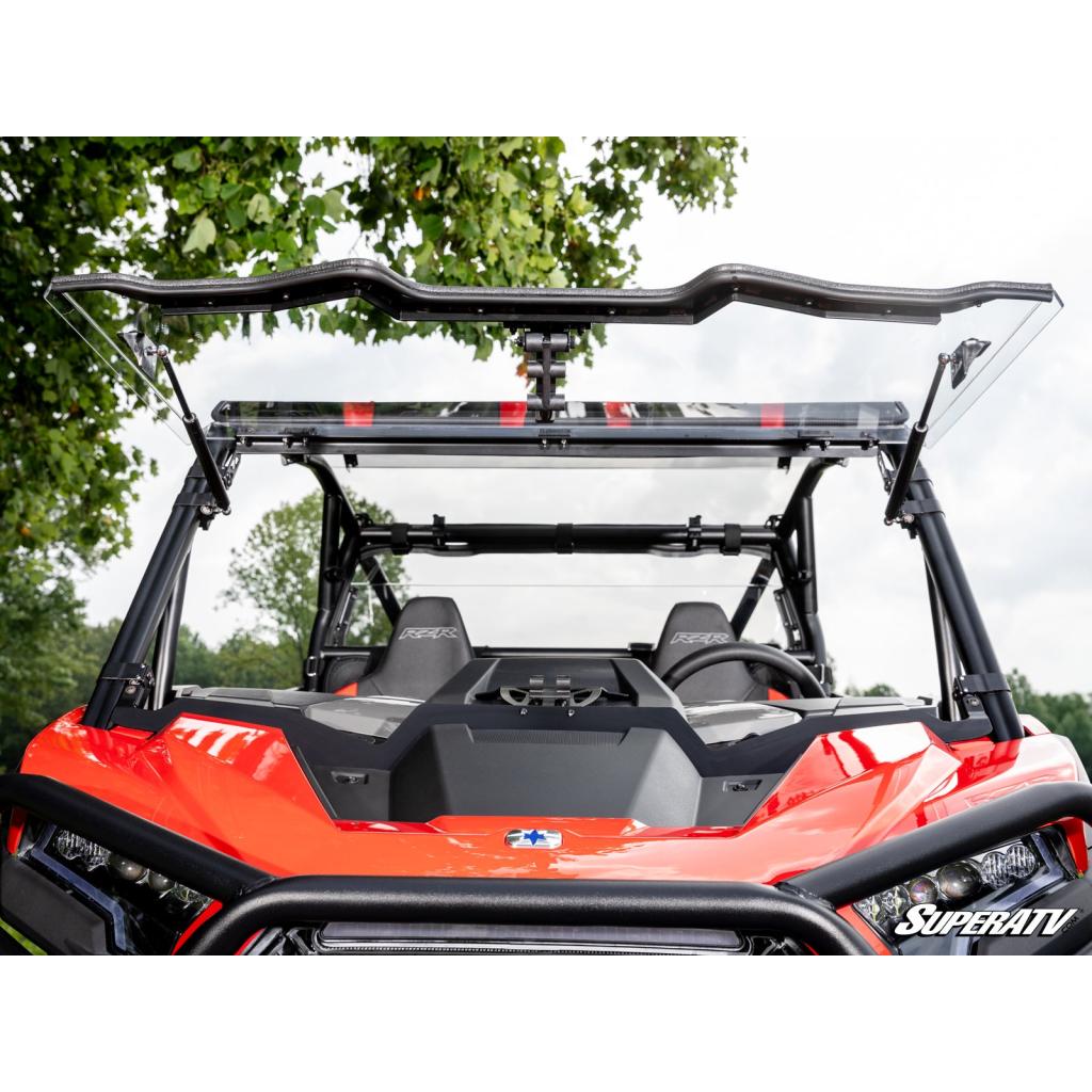 SuperATV Polaris RZR XP Scratch - Resistant Flip Windshield - MojoMotoSport.com