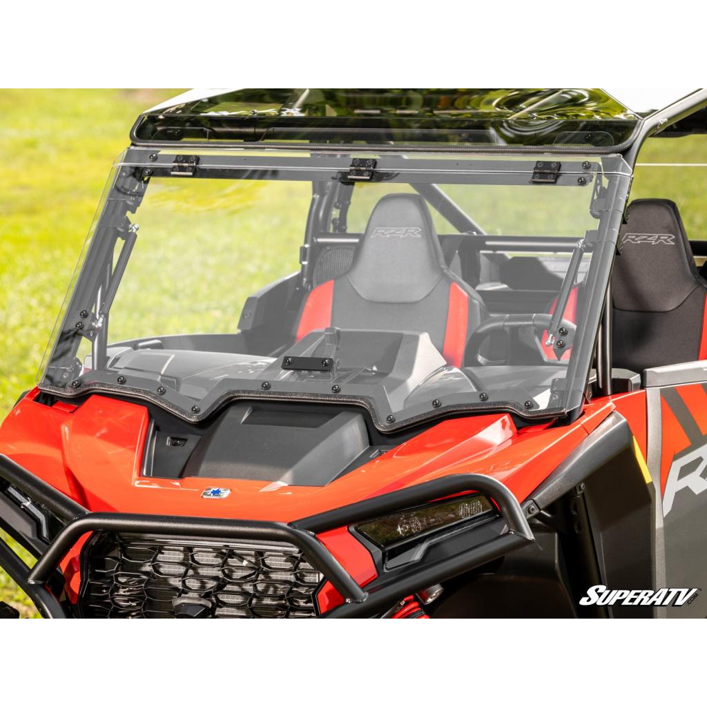 SuperATV Polaris RZR XP Scratch - Resistant Flip Windshield - MojoMotoSport.com