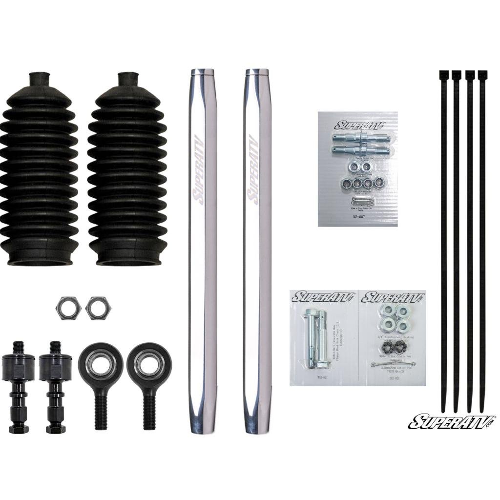 SuperATV Polaris RZR XP Turbo Billet Aluminum Hex Tie Rod Kit - MojoMotoSport.com