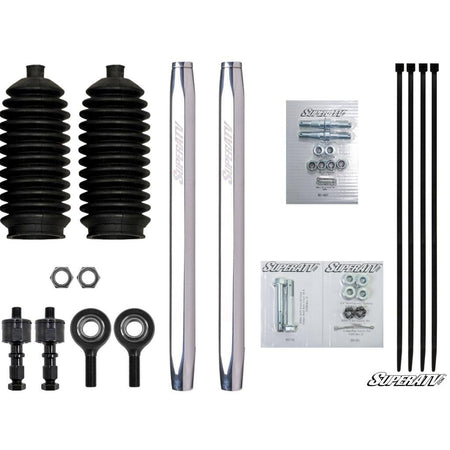 SuperATV Polaris RZR XP Turbo Billet Aluminum Hex Tie Rod Kit - MojoMotoSport.com