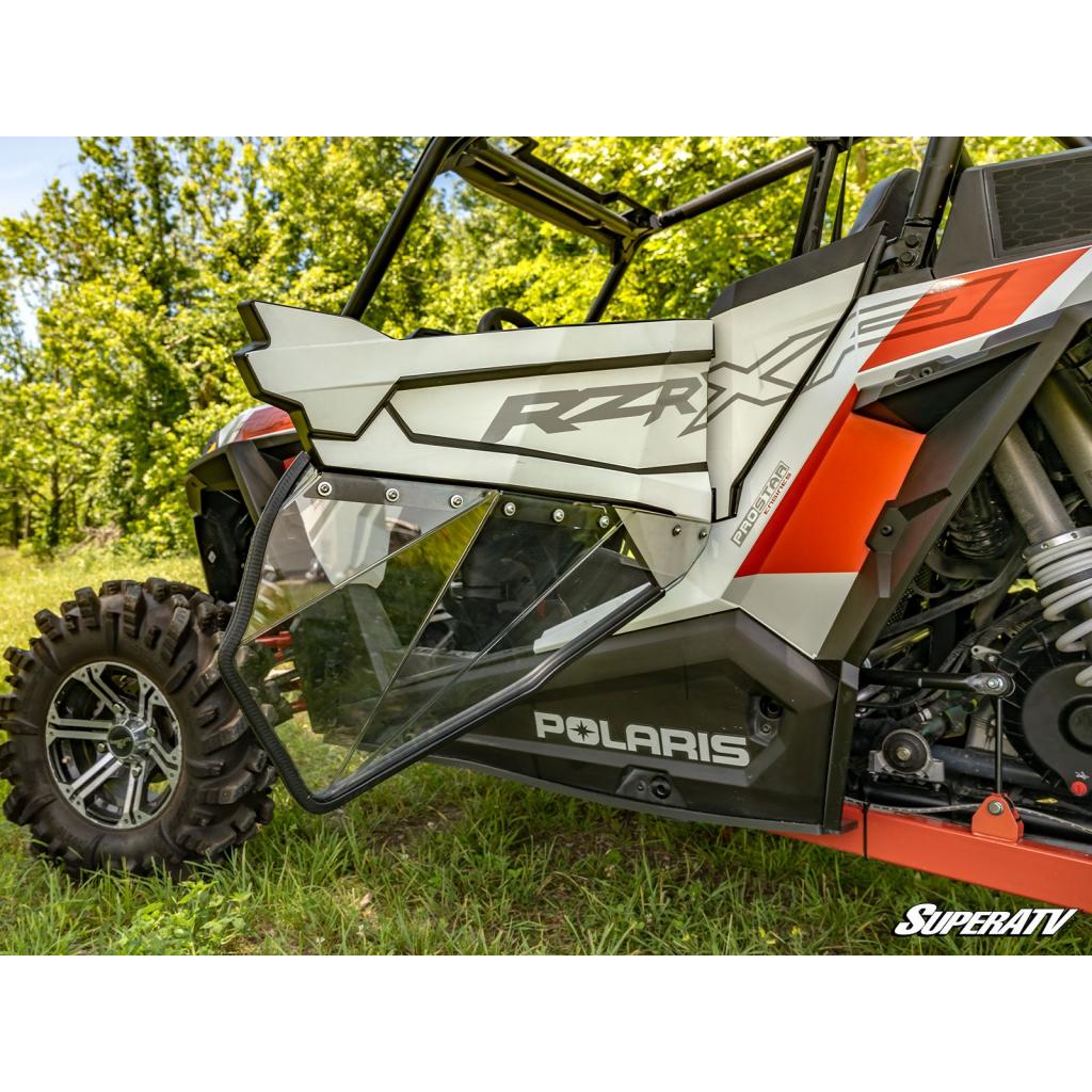 SuperATV Polaris RZR XP Turbo Clear Lower Doors - MojoMotoSport.com