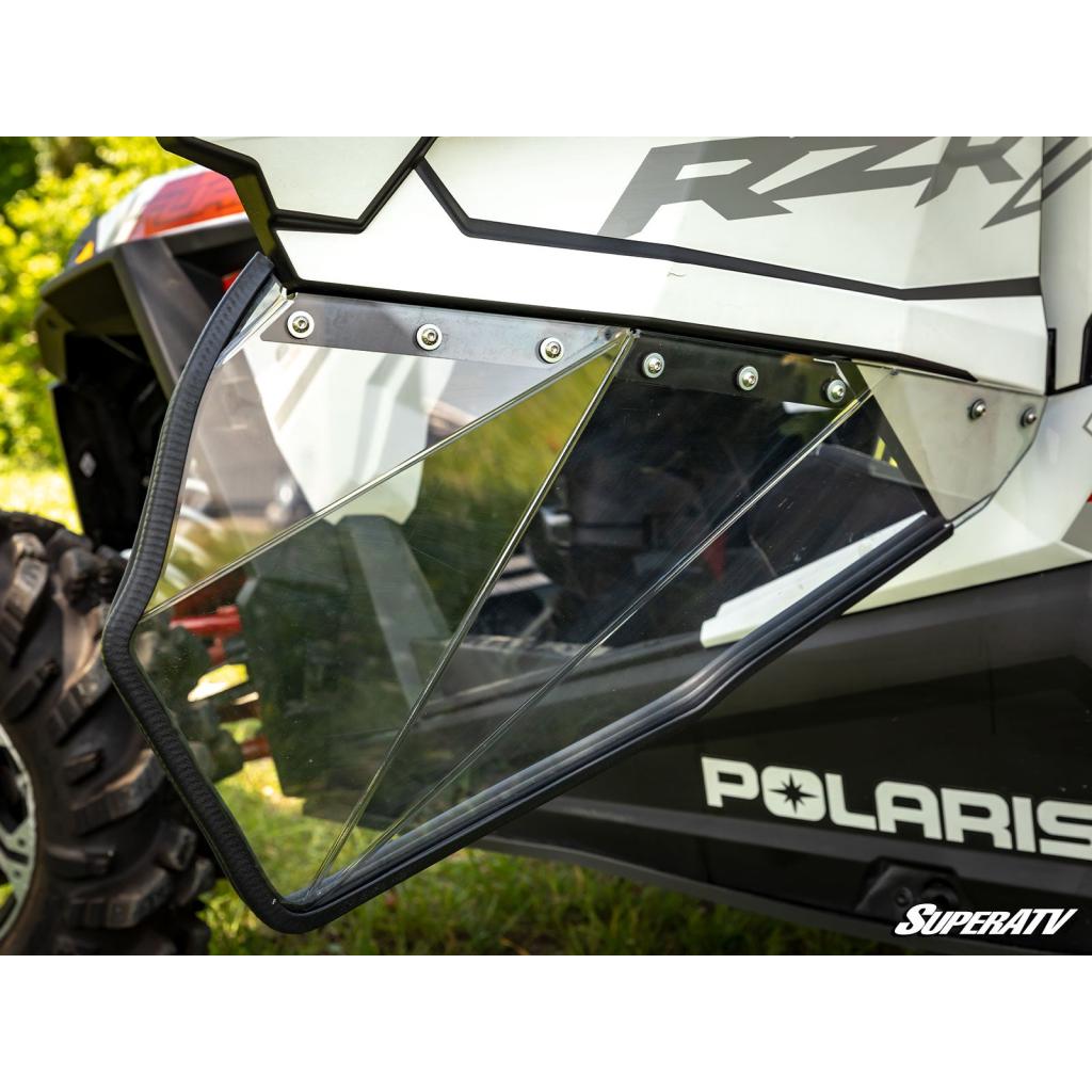 SuperATV Polaris RZR XP Turbo Clear Lower Doors - MojoMotoSport.com